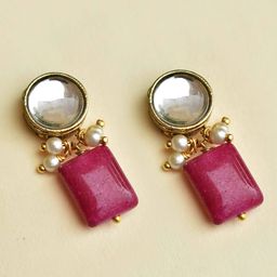 BeAbhika Alloy Artificial Beads Contemporary Drop Earrings-50