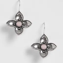 EL REGALO Women Pink & Black Contemporary Drop Earrings-image-87