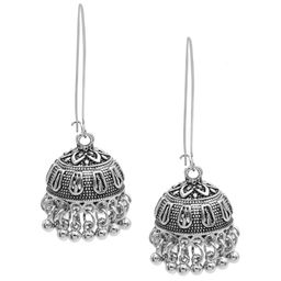Shining Jewel - By Shivansh Silver-Plated Contemporary Jhumkas-40