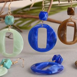 BuckleUp Set of 3 Contemporary Drop Earrings-11