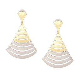 Adwitiya Collection Gold-Silver Plated Classic Drop Earrings-8