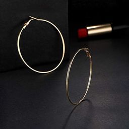 Yellow Chimes Gold-Toned Contemporary Ear Cuff Earrings-7