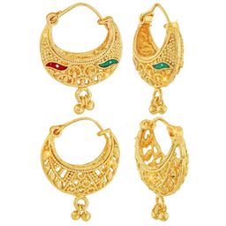 Vighnaharta Gold-Toned Floral Chandbalis Earrings-image-56