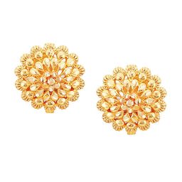 Vighnaharta Gold-Plated Floral Studs Earrings-image-86
