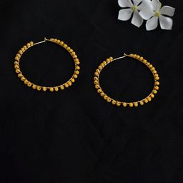 BeAbhika Circular Beaded Hoop Earrings-35