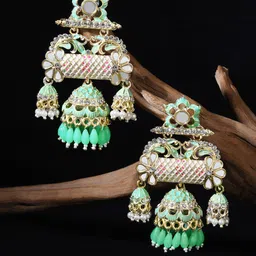 Fida Gold Plated Quirky Jhumkas Earrings-image-23
