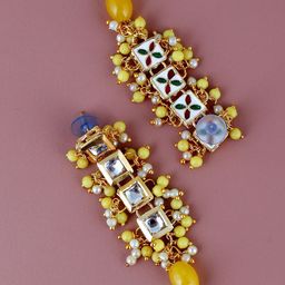LUCKY JEWELLERY Gold Plated Drop Earrings-image-46