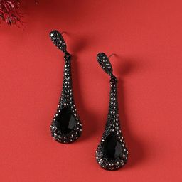 SOHI Contemporary Artificial Stones Drop Earrings-43