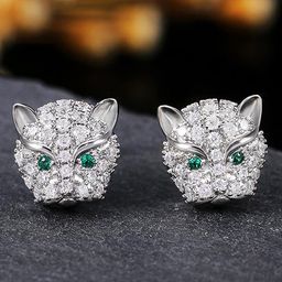 Jewels Galaxy Silver-Plated Animal Shaped Studs Earrings-23