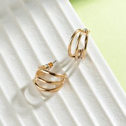 Accessorize Classic Multi Half Hoop Earrings-picture-37