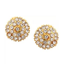 Vighnaharta Set Of 2 Gold-Plated Stone-Studded Brass Floral Studs Earrings-18