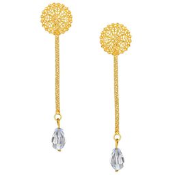Vighnaharta Gold-Toned Floral Studs Earrings-image-69