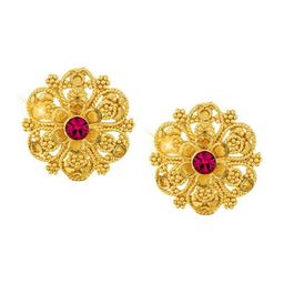 Vighnaharta Set Of 6 Gold Plated Stud Earrings-image-46
