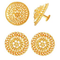 Vighnaharta Gold-Toned Floral Studs Earrings-image-66