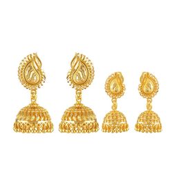 Vighnaharta Set Of 2 Gold-Plated Floral Jhumkas-image-93