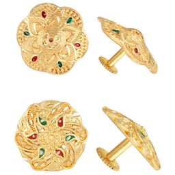 Vighnaharta Gold Plated Floral Studs Earrings-picture-12