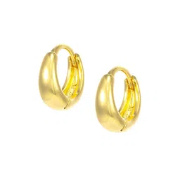 Yellow Chimes Gold-Plated Quirky Hoop Earrings-image-79