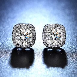 Designs & You Silver-Plated Square Studs Earrings-11