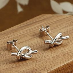 StyleCast Silver-Plated Contemporary Shaped Studs-30