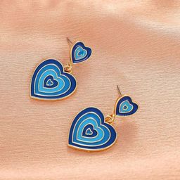 EL REGALO Gold-Plated Heart Shaped Drop Earrings-44