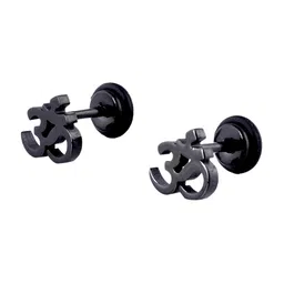 EL REGALO Men Stainless Steel Contemporary Stud Earrings-image-32