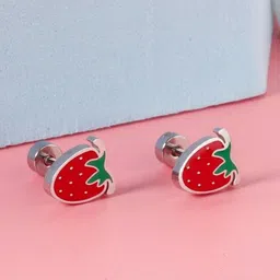 EL REGALO Alloy Contemporary Strawberry Shape Studs Earrings-image-24