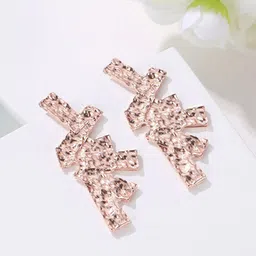 Bellofox Rose Gold-Plated Contemporary Drop Earrings-picture-8