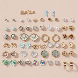 Jewels Galaxy Multicoloured Set Of 30 Contemporary Studs Earrings-19