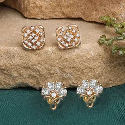 ZINU Rose Contemporary Studs Earrings-picture-23