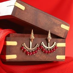 Priyaasi Gold-Plated Contemporary Chandbalis-58