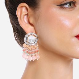 Zaveri Pearls Gold-Plated Contemporary Studs Earrings-87