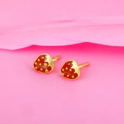 GIVA 925 Silver Golden Cute Strawberry Kids Earrings-18