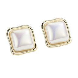 Shining Diva Fashion Gold-Plated Pearls Square Studs Earrings-41