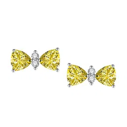 Designs & You Silver-Plated CZ Studded Contemporary Stud Earrings-49