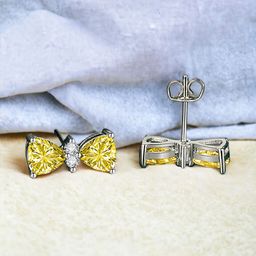 Designs & You Silver Plated CZ Studded Studs Earrings-23