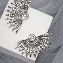 SOHI Silver-Plated Contemporary Studs Earrings-image-17
