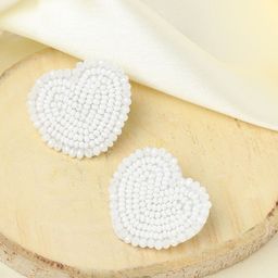 SOHI Silver-Plated Beaded Contemporary Studs Earrings-95