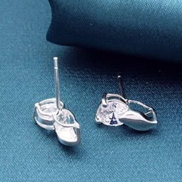 MYKI Silver-Toned Circular CZ-Studed Earrings-33