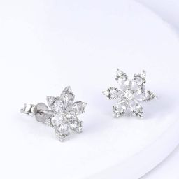 GIVA 925 Silver Flowery Snowflake Studs-27