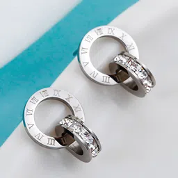 Jewels Galaxy Silver-Plated Contemporary Studs Earrings-image-28