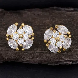 Sukkhi Gold-Plated Contemporary Studs Earrings-image-68