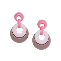 Blisscovered Pink & Rose Contemporary Drop Earrings-44