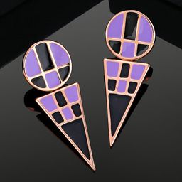 Estele Rose Gold-Plated Geometric Stud Earrings-55