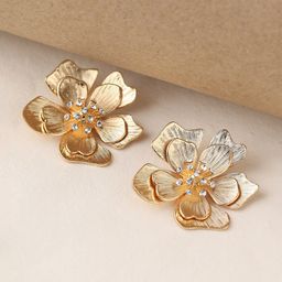 DressBerry Gold-Plated Floral Studs-picture-52