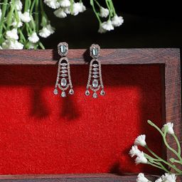 ZENEME Sea Green Classic Studs Earrings-52
