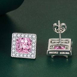 Designs & You Silver-Plated Square Studs Earrings-18