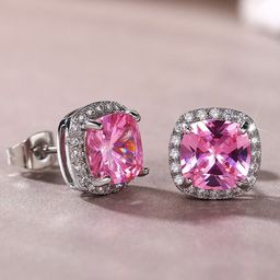 Designs & You Silver-Plated Square Studs Earrings-9