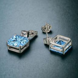 Designs & You Silver Plated CZ Studded Drop Earrings-49