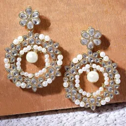 KARATCART Gold-Plated Contemporary Chandbalis-image-64