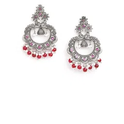 Anouk Brass-Plated Stone-Studded & Beaded Floral Chandbalis-image-96